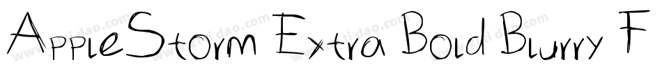AppleStorm Extra Bold Blurry Fax字体转换